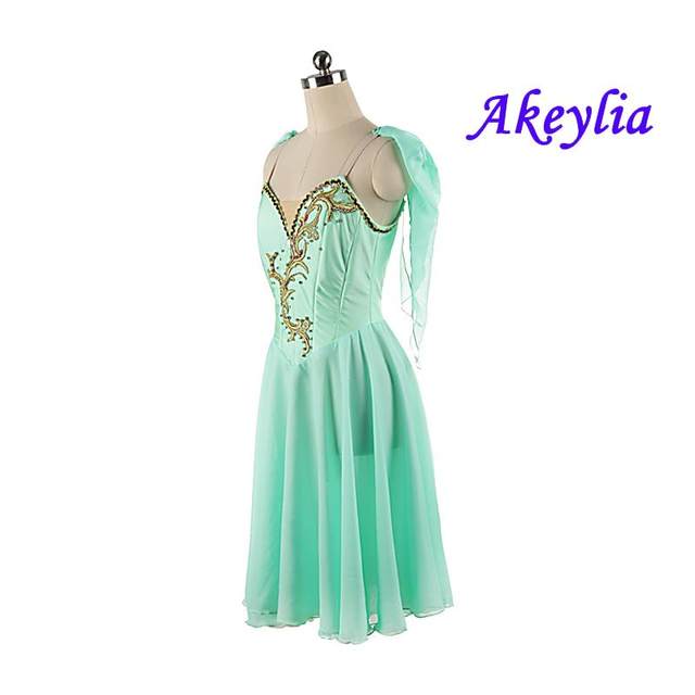 Green Ballet dress for women ballet competition Costumes Cupid mint green Stage Competition Wear for girl custom made JNBL177