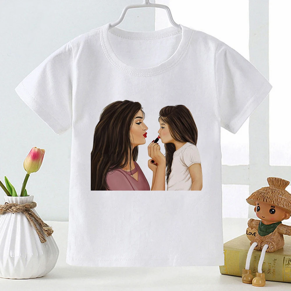 

Summer Casual T-shirt Super Mom Girls Boys Clothes Fashion Aesthetic Kids Top Tee Korean Trend Ulzzang Children Фђболка