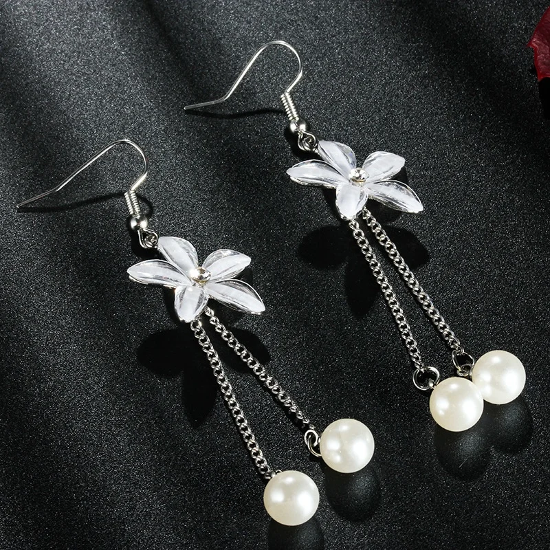 

Temperament Pearl Flower Retro Earrings Jewelry Accessories 2021