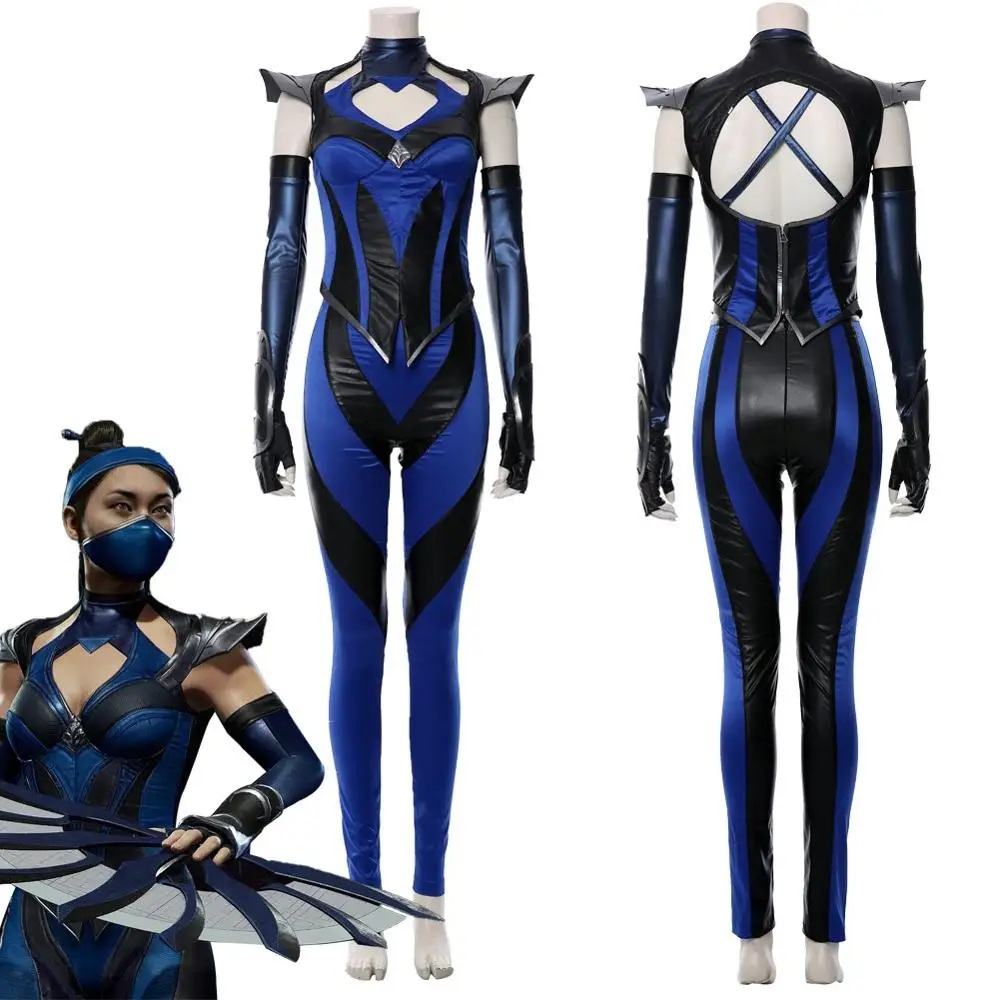 

Mortal Cosplay kitana Costume Outfit Suit Jumpsuit Halloween Carnival Costume Custom Made