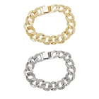 Модный мужской браслет в стиле панк с металлической цепочкой, очаровательное женское украшение для путешествий, улицы, хип-хопа, ночного клуба, подарки, мужской браслет