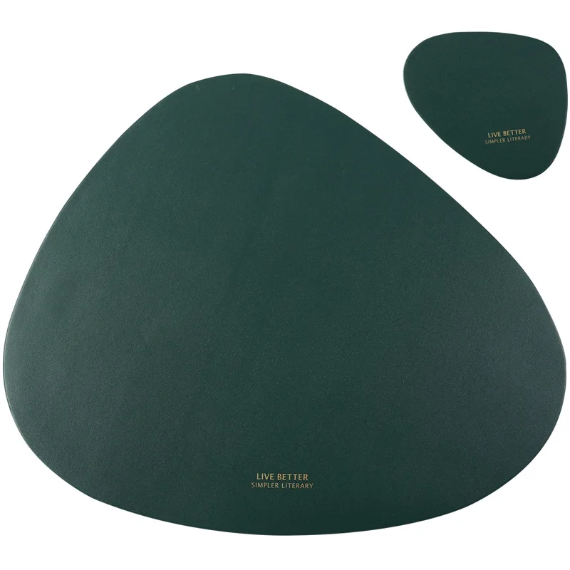 

Tableware Pad Placemat Table Mat PU Leather Non-Slip Placemats Disc Coaster for Dining Table Coasters Dining Table Decoration