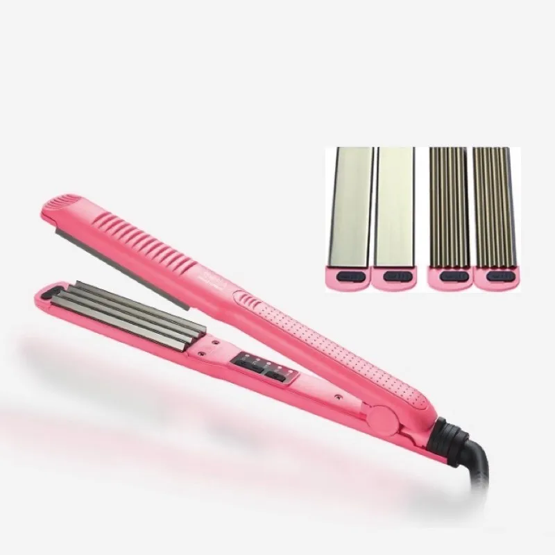 3 в 1 Профессиональный Выпрямитель для волос нано Титан плоские металлические