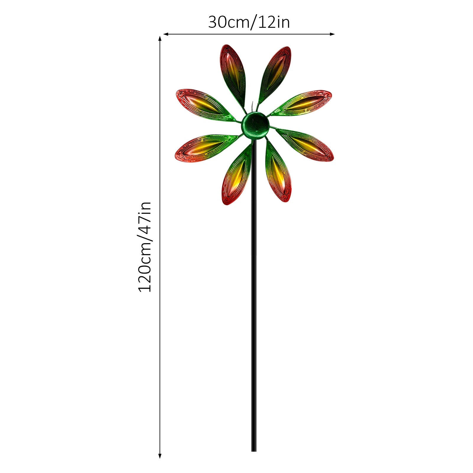 

Rainbow Iron Windmill Decor Toy Whirligig Wind Spinner Pinwheels Outdoor Garden Revolving Iron Windmill Home Garden Yard Decor