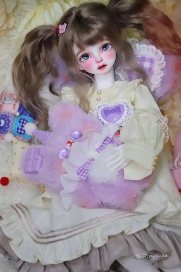 [Медведь Оригинальная кукла ручной работы плюшевый маленький медведь мультфильм