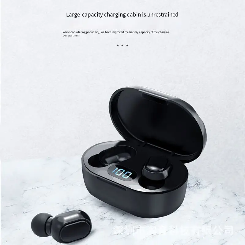 

New E6s /A6S/E7S/A7S/Smart Digital Display Bluetooth Headset Wireless Mini HIFI Headset Stereo In-Ear Waterproof Sports Earphone