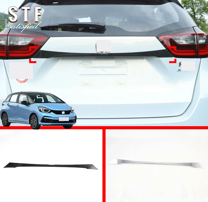 

ABS Rear Door Trunk Lid Cover Trim Exterior Molding Stickers For Honda Fit Jazz MK4 2020 2021