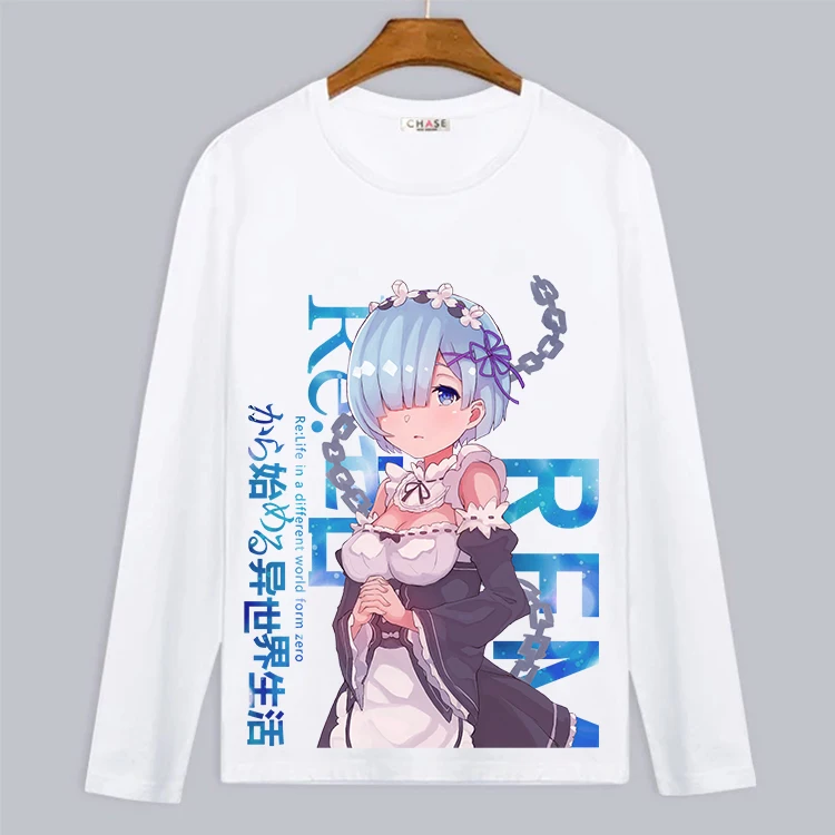 Футболка Мужская/Женская с длинным рукавом мультяшный топ надписью Re:Life In A Different