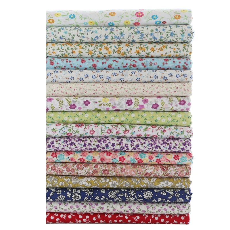 49 см x 160 свежая Цветочная саржевая хлопковая ткань с принтом сделай сам Детская