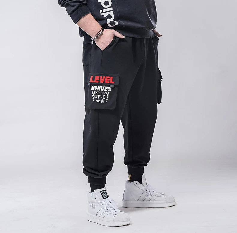 Plus 7XL 6XL XXXXXL Men Hip Hop Black Cargo Pants joggers Sweatpants Overalls Men Streetwear Harem Pants Women Fashions Trousers