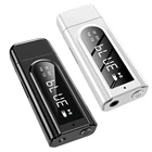 Приемник Bluetooth 5,0, Автомобильный светодиодный передатчик, FM-модулятор, кардридер, аксессуары для ноутбука с микрофоном, звонки без помощи рук, 3,5 мм