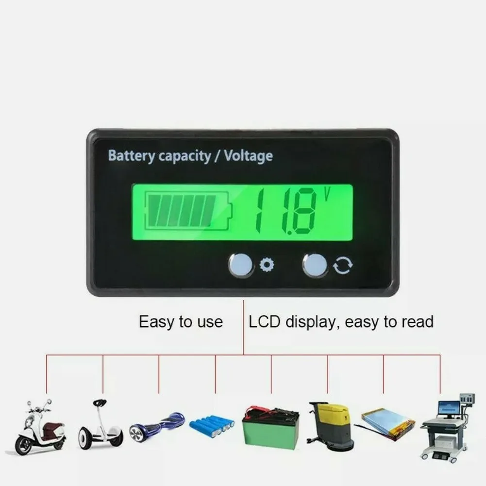Светодиодные цифровые измерители напряжения тестер емкости батареи с