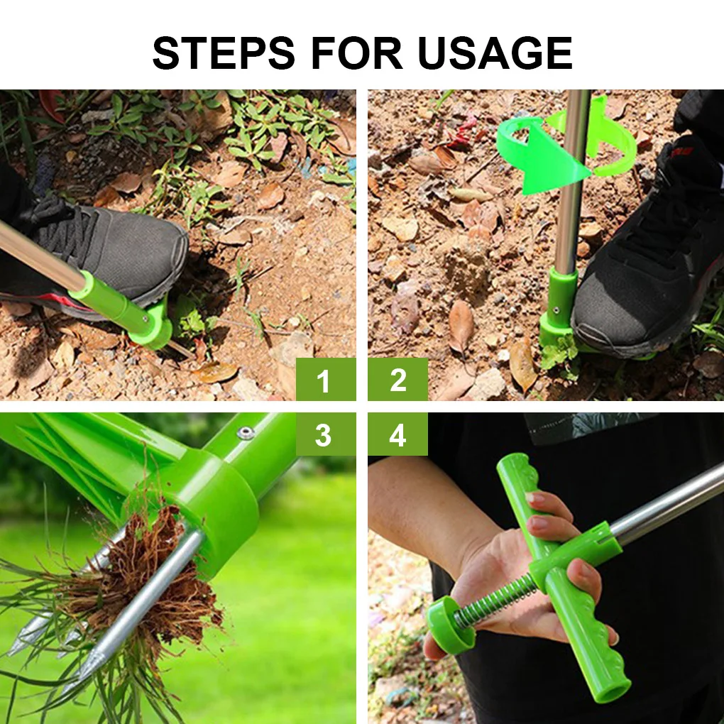 

ZK30 Long Handle Weed Remover Durable Garden Lawn Weeder Outdoor Yard Grass Root Puller Tools Garden Planting Elements