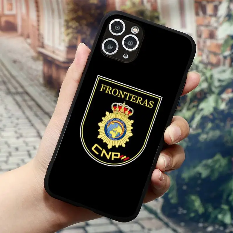 

Spain National Police logo Phone Case for iPhone 11 12 mini pro XS MAX 8 7 6 6S Plus X 5S SE 2020 XR