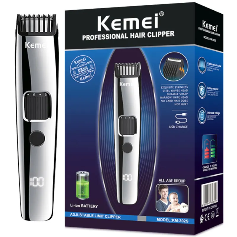 

Original LCD Display Rechargeable Adjustable Beard Trimmer Electric Hair Trimmer for Men Hair Cutting Machine From 1mm To 10mm