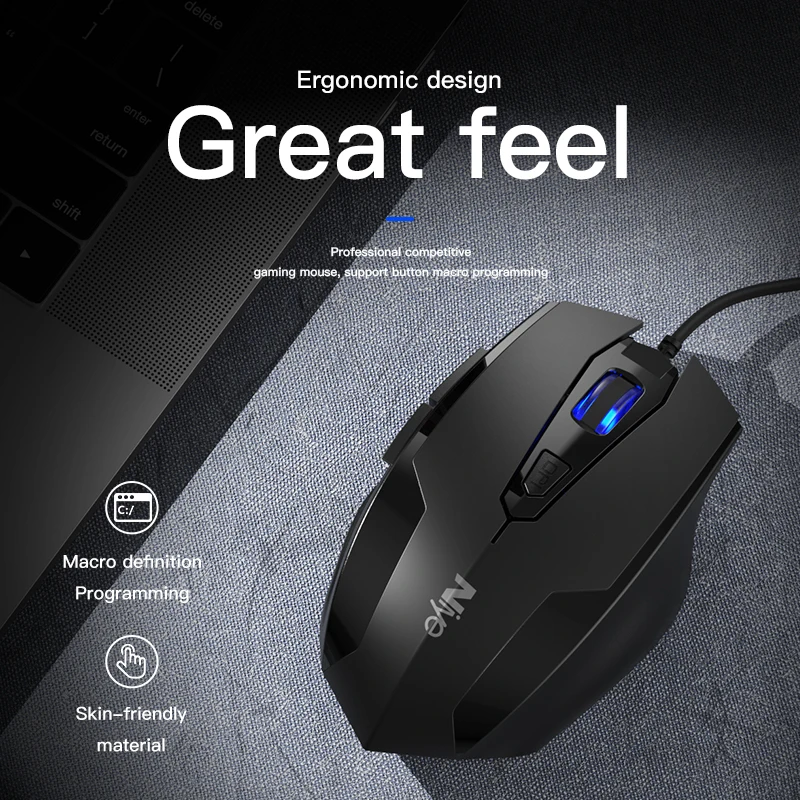

2020 Ergonomic Wired Gaming Mouse 6 Button LED 2400 DPI USB Computer Mouse Gamer Mice Silent Mause With Backlight For PC Laptop