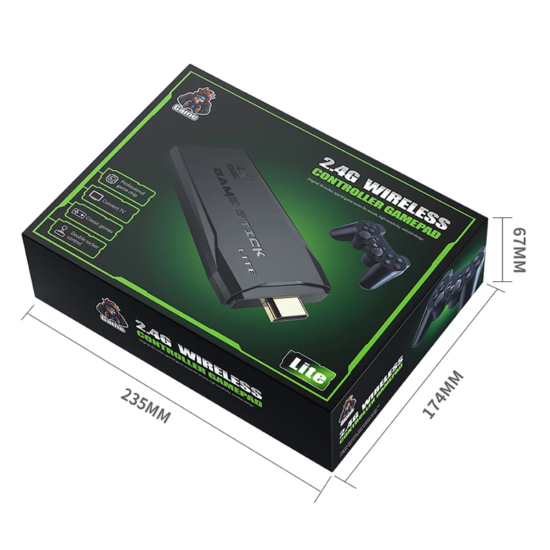 

10000 Classic Game Video Game Console 4K HD Output Emulator Game Console TV Gaming 2.4G Wireless Gamepad For PS1/GBA/ Nintendo