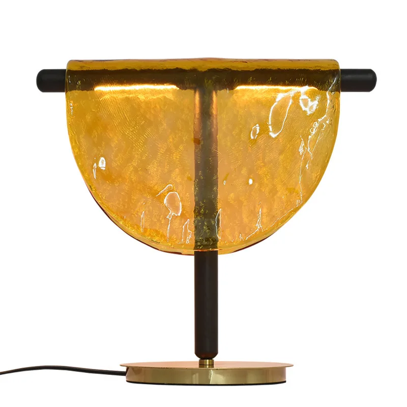

Italian Design Artistic Individual Stained Glass Table Lamp Rose Gold Home Decorative Desk Lights Bedroom Living/Model Room Bar