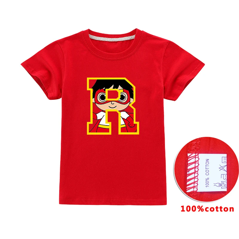 Летняя хлопковая футболка для мальчиков и девочек Детские футболки с рисунками