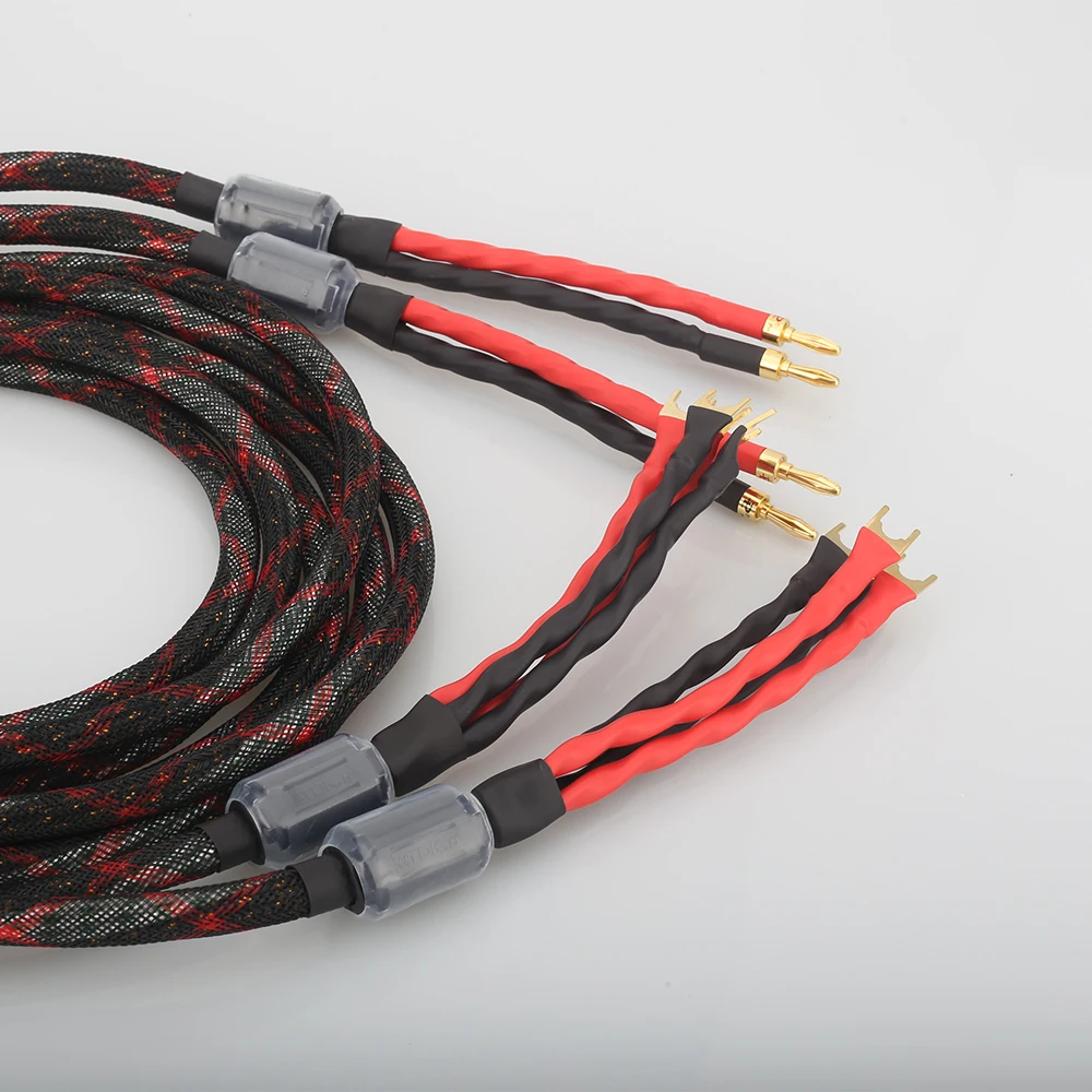 audiocrast hi end western electric speaker cable hifi audiophile cable banana to spade biwire speaker cable hifi free global shipping