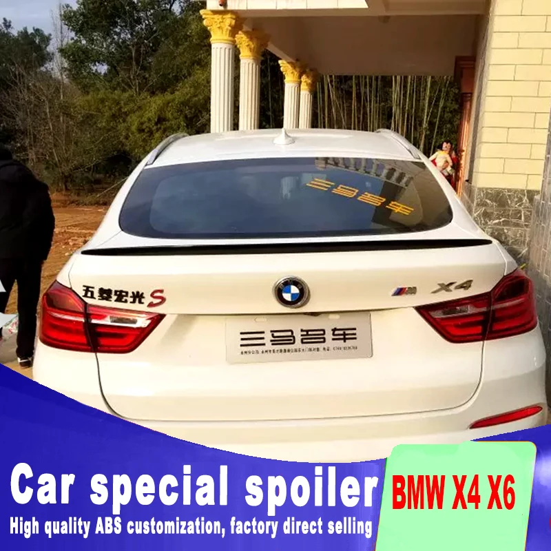 2014 2015 2016 высокое качество абс материал для BMW X4 X6 спойлер праймер краска или любой