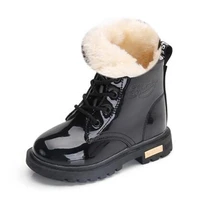 2021 new winter children shoes pu leather waterproof martin boots kids snow boots brand girls boys rubber boots fashion sneakers