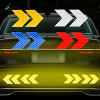 10 pcsset car sticker reflective arrow sign tape warning safety sticker for car bumper trunk reflective tape car decoration