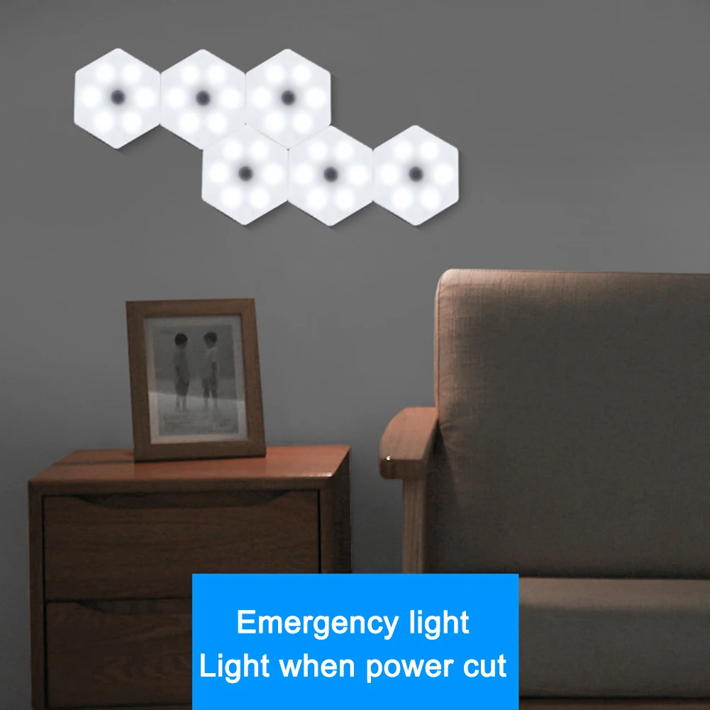 

EU US Touch Wall Lamp Creative Honeycomb Modular Assembly Helios Quantum lamp LED Magnetic decoration Wall Light Bedroom Lamp