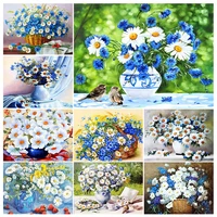 5d diy diamond painting little daisy corss stitch kit full drill embroidery mosaic flowers art picture of rhinestones decor gift