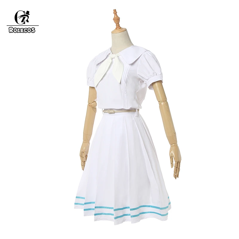 Женский костюм для косплея ROLECOS белый топ и юбка на хэллоуин с коротким рукавом| |
