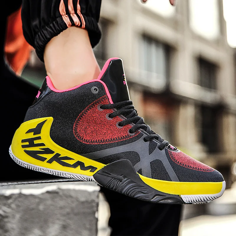 Nieuwe Ontwerp Basketbal Schoenen Mannen Air Sport Schoenen Hoge Tops Mens Basketball Sneakers Atletiek Mand Schoenen Zwarte
