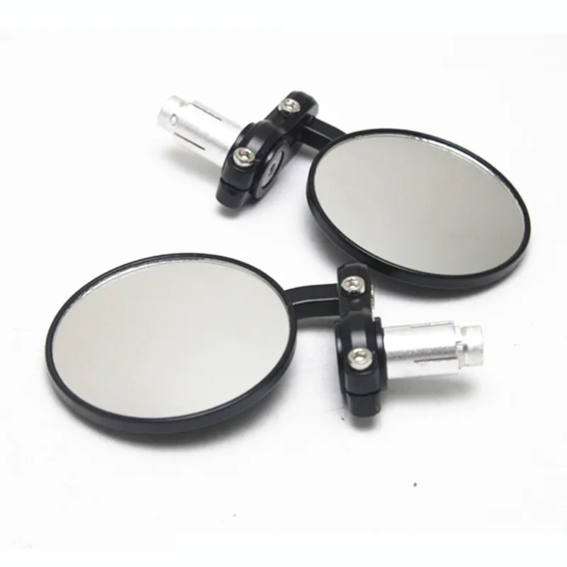 

1 Pair 22mm 7/8" Circular Universal Motorcycle Handle Bar End Rearview Aluminum Side Mirrors Modification Accessories