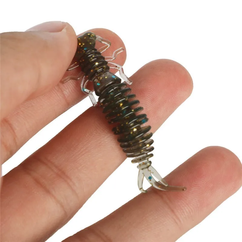 10 шт./лот 55 мм резиновая искусственная наживка Силиконовые Рыболовные Приманки