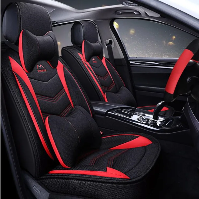 Льняные автомобильные чехлы для geely mk toyota prius jeep grand cherokee bmw x5 f15 e70 f20 x3 x6 аксессуары