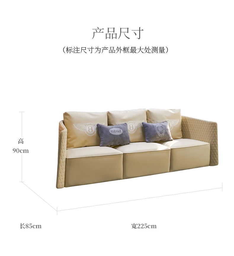 Диван для гостиной из натуральной кожи 1 + 2 3 места|Диваны гостиной| |