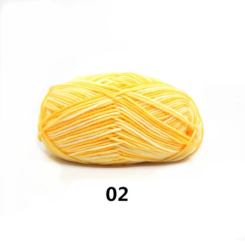 A02 12pcs 12 шт. необычная пряжа смешанных цветов, меланжевые нити, хлопок, смешанная пряжа, красивый свитер для ручного вязания - Цвет: A02 12pcs