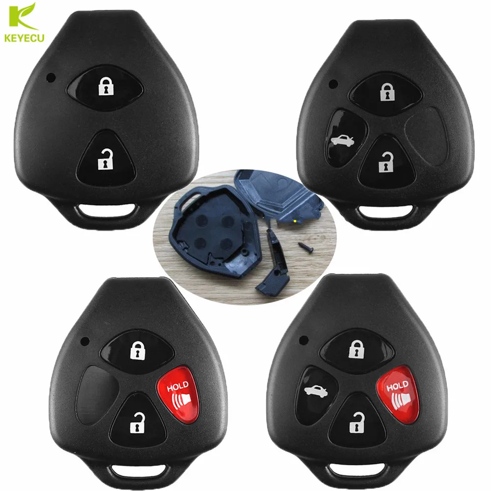 Запасной чехол для дистанционного ключа KEYECU с 2/3/4 кнопками Toyota Camry Corolla Avalon Venza Yaris