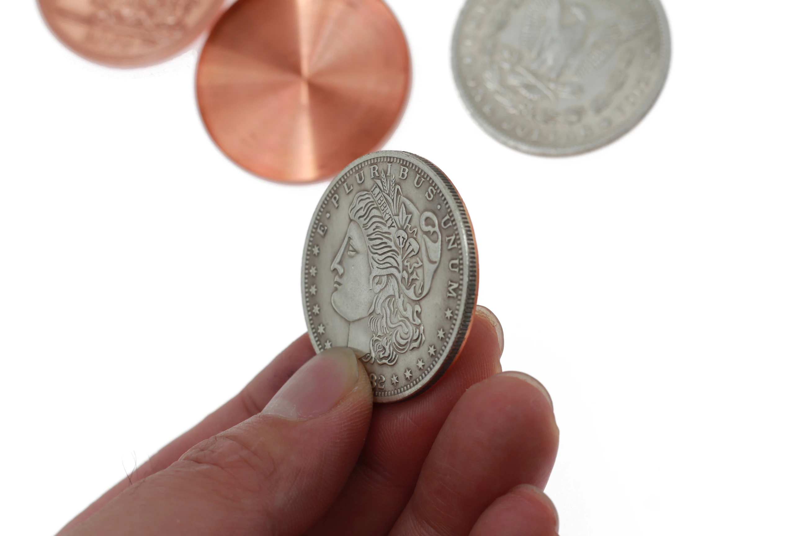 Sun and Moon Coin Set by Oliver Magic Illusion Close up Appearing/Vanish Stage Magia Tricks Props Gimmick | Игрушки и хобби