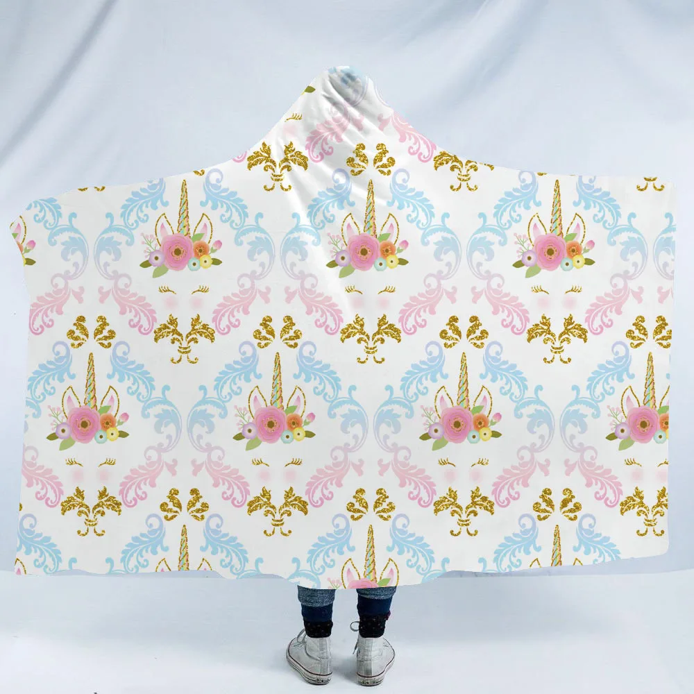 Изготовленные на заказ с капюшоном Одеяло по индивидуальному заказу 3D принтом