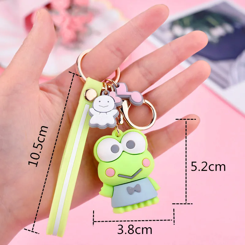 

Popular Animal Crossing Silica Gel Keychains Fashion Car Trinket Game Cute Animal Crossing Bag Pendant Keyrings Boy Girl Gift