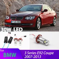 for BMW 2007-2013 3 Series E92 Coupe High Quality H8 LED Marker Bulbs Angel Eye Light 30W White Bulb