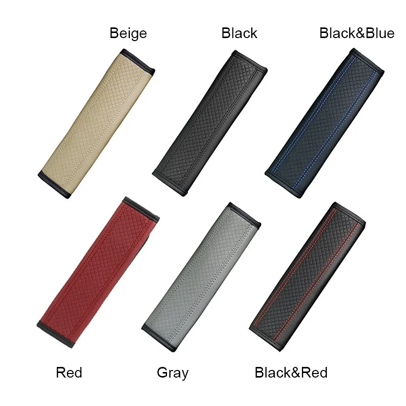 2/1 Pcs Car PU Leather Safety Belt Shoulder Cover Breathable Protection Padding Seat Pad Auto Interior Accessories | Автомобили и