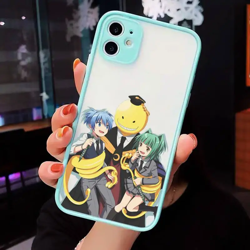 

Assassination Classroom Phone Case matte transparent For blue iPhone 7 8 x xs xr 11 12 pro plus max mini Clear Funda