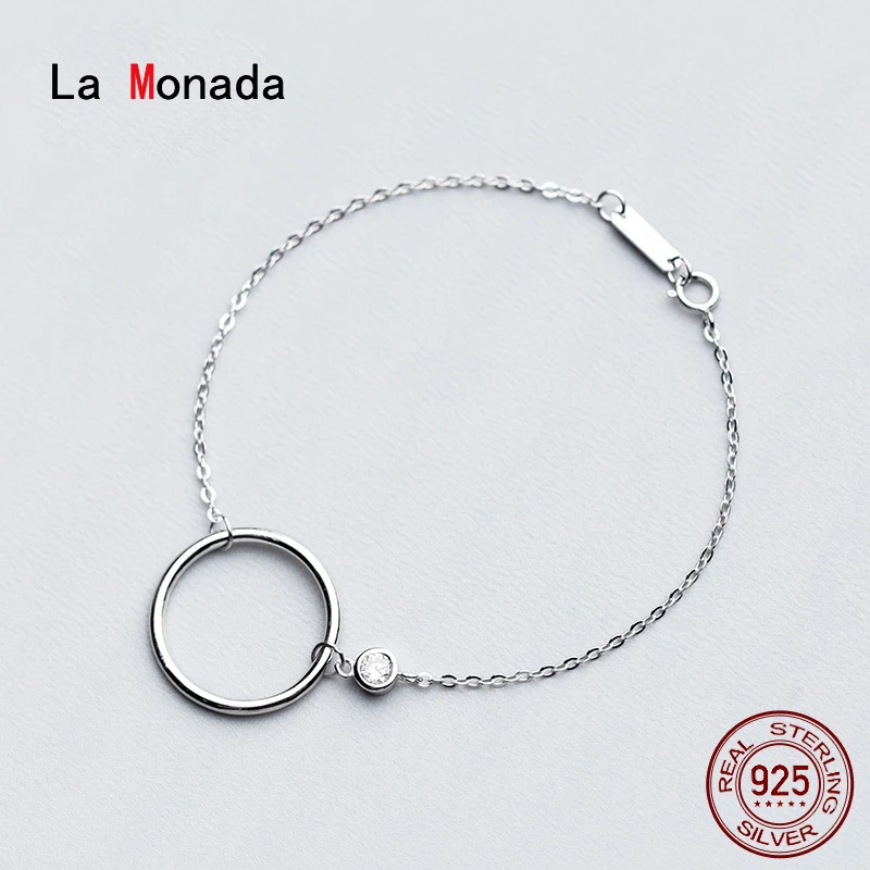 

La Monada Luxury Fine Silver 925 Jewelry Bracelet Female Woman Hollow Circle Round Bracelets For Women Silver 925 Sterling