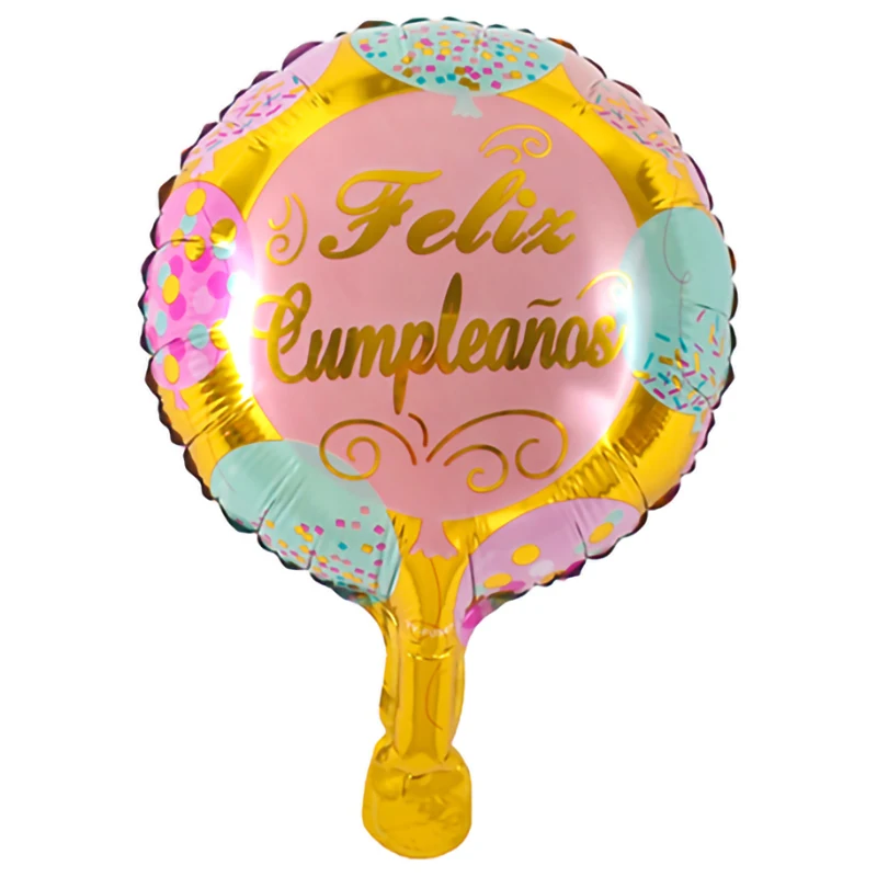 25 шт./лот 10 дюймов Feliz Cumpleanos испанские воздушные шары на день рождения Круглый