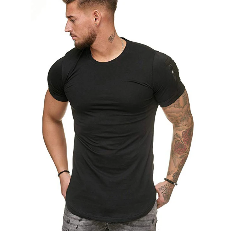 

Men's Trendy Short Sleeve T-Shirts Classic Basic Solid Color Workout Sports Casual Slim Fit O-Neck Pullover Tops