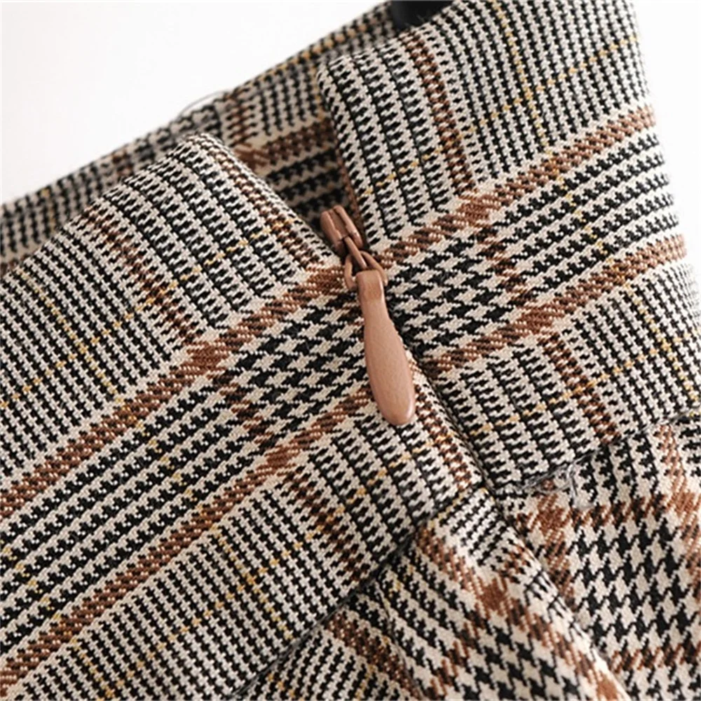 

Retro college autumn and winter all-match long elastic high-waist pleated skirt women autumn 2020 new large-length skirt