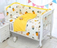 69pcs pineapple crib protector toddler room baby bedding infant bed kids bed cot bedding 1206012070cm