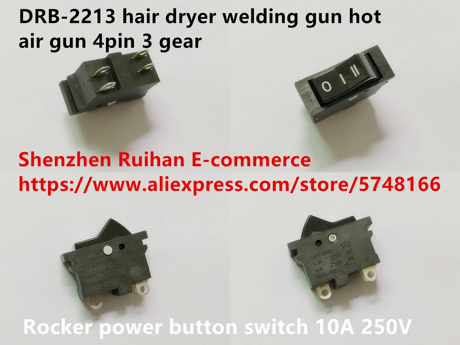 Фен сварочный 100% DRB 2213 пистолет с горячим воздухом 4pin 3 скорости переключатель