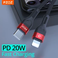 pzoz pd 20w18w usb c cable fast charging for iphone 13 12 11 pro max xs x ipad 2021 mini air macbook type c charger usb c cable